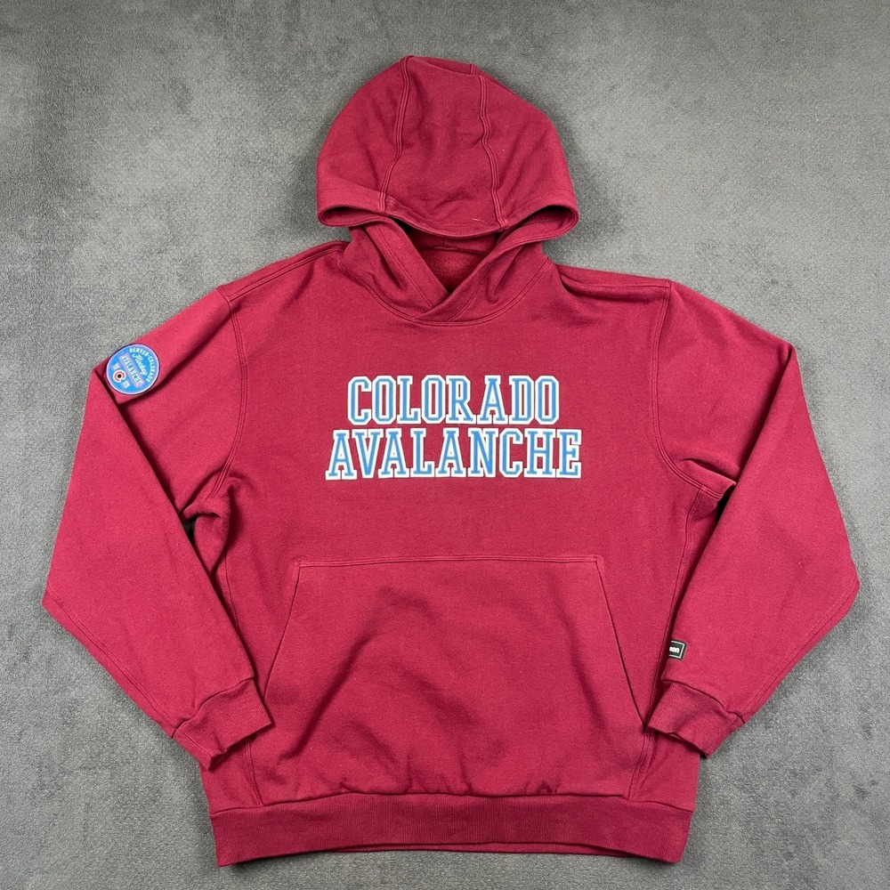 Colorado Avalanche Lululemon Hoodie Mens Large Burgundy Steady State Pullover